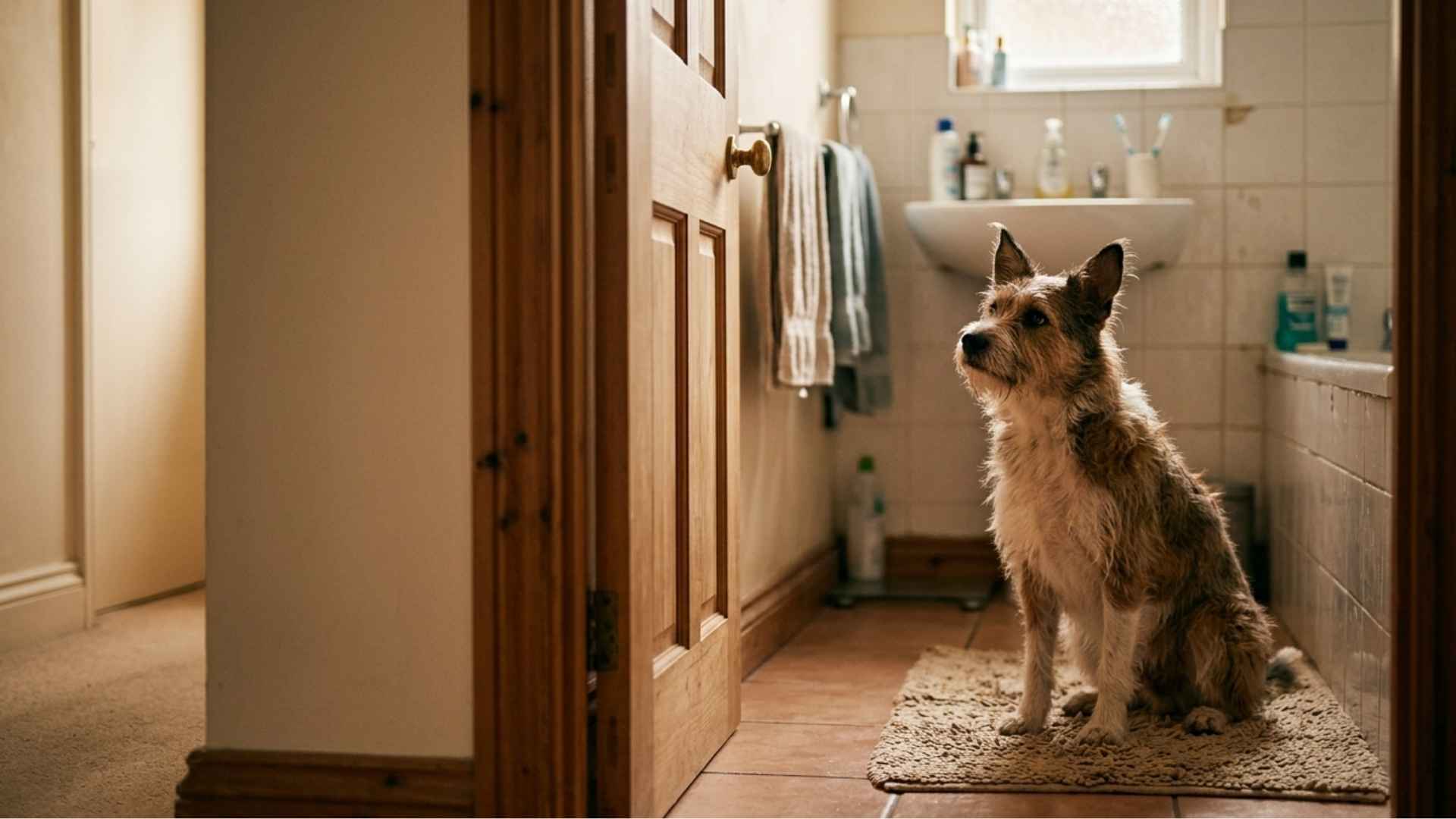 foto de perro asustado